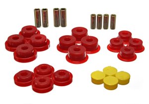 Jeep Wrangler Control Arm Bushing Set - Rear - Energy Suspension - Hyper-Flex Performance Polyurethane - Red - `97-`06